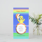 Paaschick-Pop Feestdagenkaart (Staand voorkant)