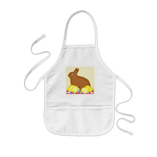 Paaschocolade Bunny Apron Kinder Schort (Voorkant)