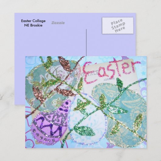 Paascollage Feestdagenkaart (Voorkant / Achterkant)