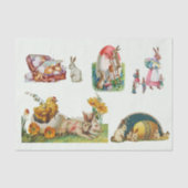 paascollage met Bunnies en Chicken Tissuepapier (Voorkant)