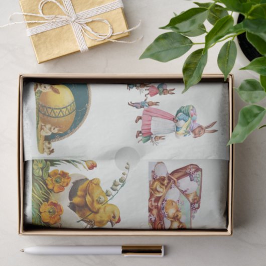 paascollage met Bunnies en Chicken Tissuepapier (Geschenk)