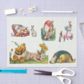 paascollage met Bunnies en Chicken Tissuepapier (Craft)