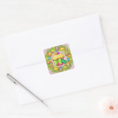 Paascupcake-sticker Vierkante Sticker (Envelop)
