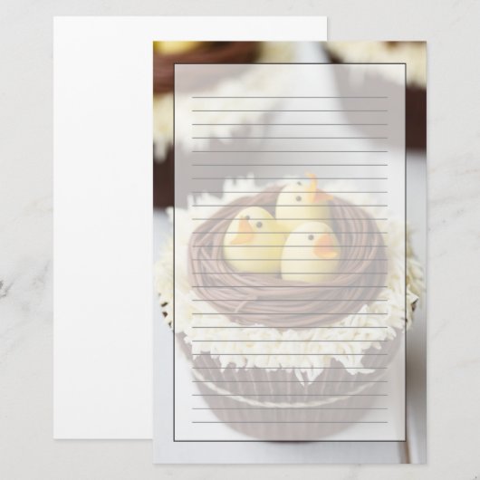 Paascupcakes Briefpapier (Voorkant / Achterkant)