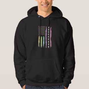 Paasdag Amerikaanse eieren vlag paaskonijntjes ei Hoodie