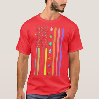 Paasdag Amerikaanse vlag Funny Boys Girls Kind T-shirt