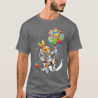 Paasdag Astronaut Bunny Rabbit Planet Egg Boys T-shirt