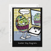 Paasdag betreurt feestdagenkaart (Voorkant / Achterkant)