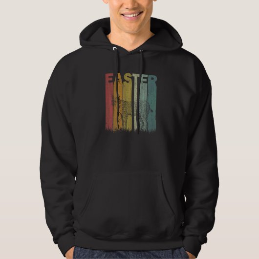 Paasdag Bobcats Retro Graphic Funhic Paaskosten Pa Hoodie (Voorkant)