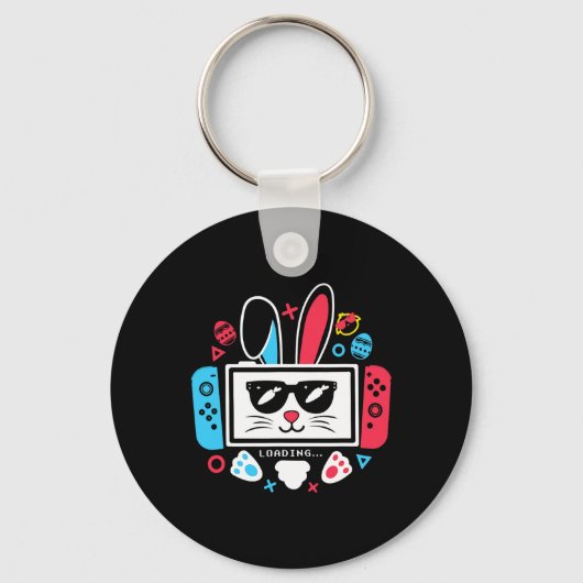 Paasdag Boys Gamer Shirt Video Game Controller Sleutelhanger (Voorkant)