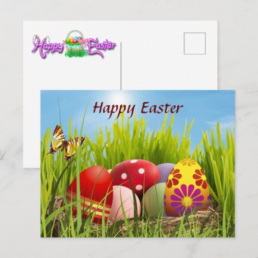 Paasdag Briefkaart voor feestdagen (Voorkant / Achterkant)