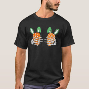 Paasdag Bunny Carrot Skelet Skull Hand T-shirt