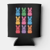 Paasdag Bunny Eggs Plaid Leopard Blikjeskoeler (Voorkant)