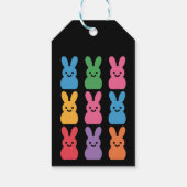 Paasdag Bunny Eggs Plaid Leopard Cadeaulabel (Achterkant)