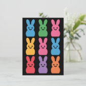 Paasdag Bunny Eggs Plaid Leopard Feestdagenkaart (Staand voorkant)