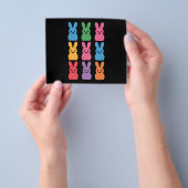 Paasdag Bunny Eggs Plaid Leopard Flyer (Hand)