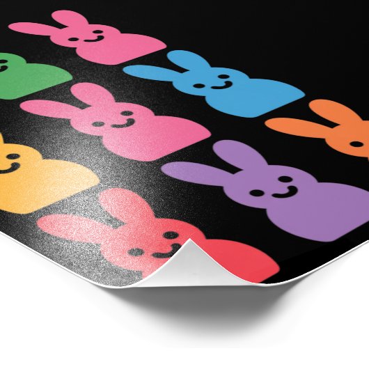 Paasdag Bunny Eggs Plaid Leopard Foto Afdruk (Hoek)