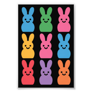 Paasdag Bunny Eggs Plaid Leopard Foto Afdruk