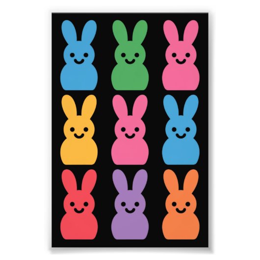 Paasdag Bunny Eggs Plaid Leopard Foto Afdruk (Voorkant)