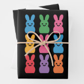 Paasdag Bunny Eggs Plaid Leopard Inpakpapier Vel (In situ)