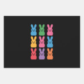 Paasdag Bunny Eggs Plaid Leopard Inpakpapier Vel (Voorkant)