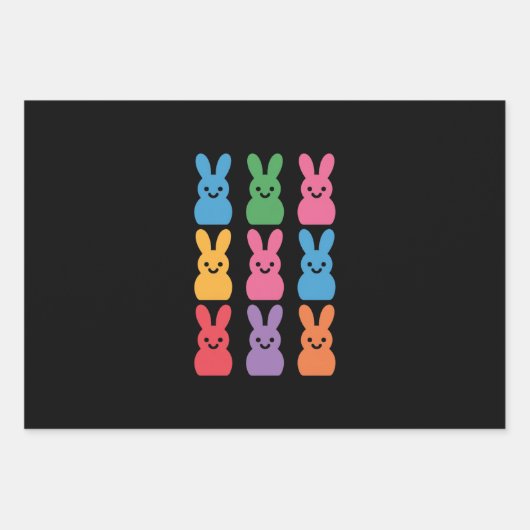 Paasdag Bunny Eggs Plaid Leopard Inpakpapier Vel (Voorkant)