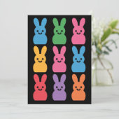 Paasdag Bunny Eggs Plaid Leopard Kaart (Staand voorkant)