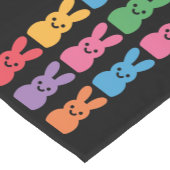 Paasdag Bunny Eggs Plaid Leopard Korte Tafelloper (Hoek)