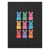 Paasdag Bunny Eggs Plaid Leopard Tafelkleed (Voorkant)