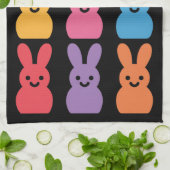 Paasdag Bunny Eggs Plaid Leopard Theedoek (Gevouwen)