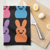 Paasdag Bunny Eggs Plaid Leopard Theedoek (Quarter Fold)