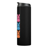 Paasdag Bunny Eggs Plaid Leopard Thermosbeker (Geroteerd rechts)