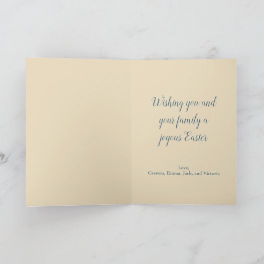  Paasdag Bunny Holiday Kaart (Binnen)