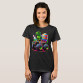 Paasdag Bunny Monster Truck Eggs Dinosaur Rabbi T-shirt (Voorkant volledig)