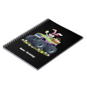 Paasdag Bunny Riding Monster Truck Eggs Kinder Notitieboek (Linkerzijde)