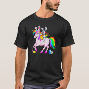Paasdag Bunny Riding Unicorn Girls Toddler East T-shirt