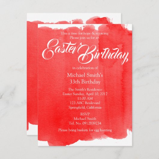 Paasdag Chic en Moder Kaart (Voorkant / Achterkant)