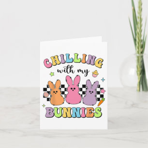 Paasdag chillen met mijn konijnen Egg Hunt Pasen Kaart