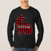 Paasdag Costume Red Pset Bunny Graphic Mamaw M T-shirt (Voorkant)
