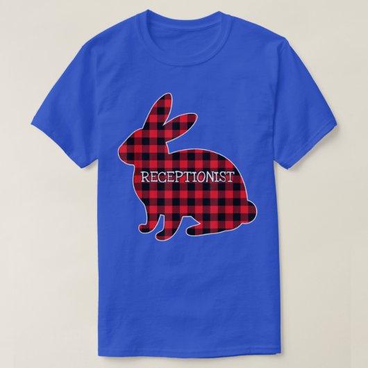 Paasdag Costume Red Pset Bunny Graphic Recepti T-shirt (Design voorkant)