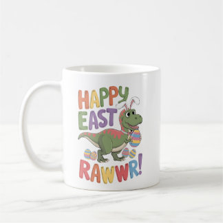 Paasdag Dinosaur Funny Happy Eastrawr T Rex Eas Koffiemok