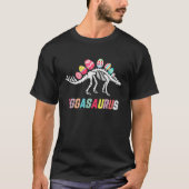 Paasdag Dinosaur Skeleton Eggsaurus Eggs Kinder B T-shirt (Voorkant)
