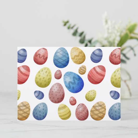 Paasdag Eieren Kaart (Staand voorkant)