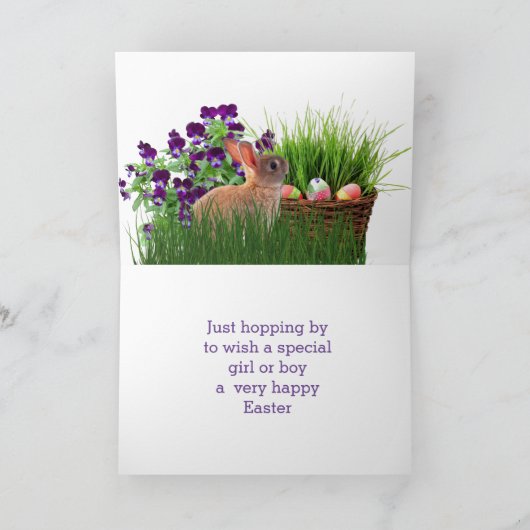 Paasdag-feestdag voor kinderen kaart (Binnen)