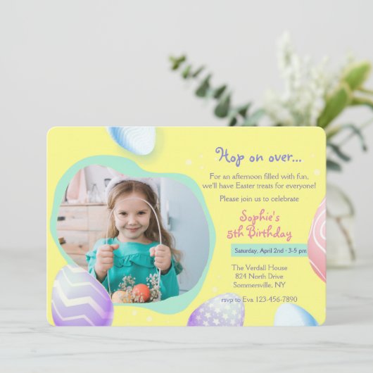 Paasdag Fotouitnodiging Kaart (Staand voorkant)