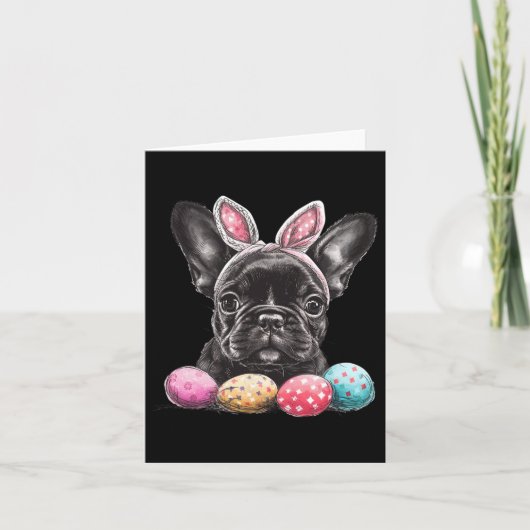 Paasdag Frenchie Hond Pasen Frenchie Hond Pasen Kaart (Voorkant)
