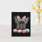 Paasdag Frenchie Hond Pasen Frenchie Hond Pasen Kaart (Gele Bloem)