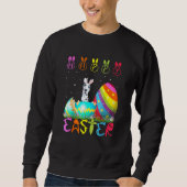 Paasdag - Geweldige ddadige hond-overeenkomende fa Trui (Voorkant)