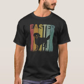 Paasdag Golden Retriever Dog Retro Grafisch Oosten T-shirt (Voorkant)