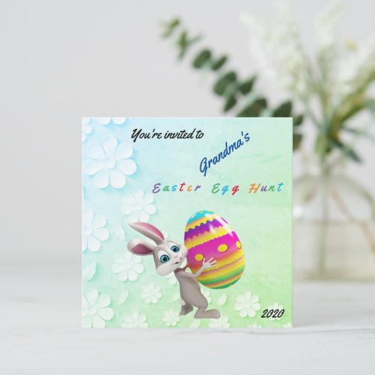 Paasdag Kaart voor het uitnodigen van de Jacht (Staand voorkant)